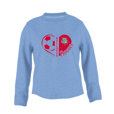 Socorro Bulldogs Heart Soccer Women's Sweatshirt