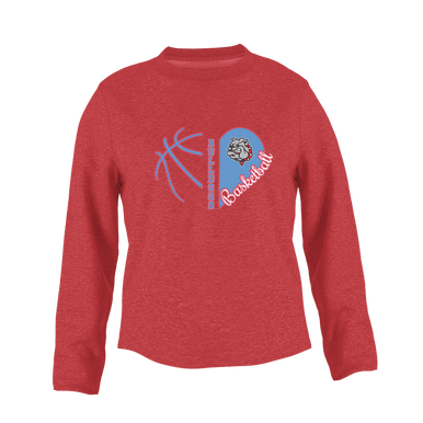 Socorro Bulldogs Heart Basketball Women's Sweatshirt