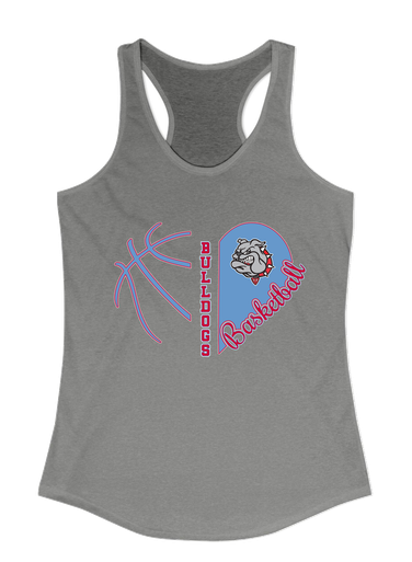 Socorro Bulldogs Heart Basketball Women's Tank Top