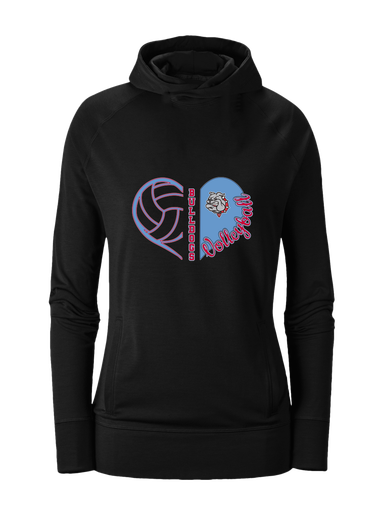 Socorro Bulldogs Heart Volleyball Women's Hoodie