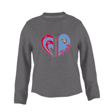 Socorro Bulldogs Heart Track Women's Sweatshirt