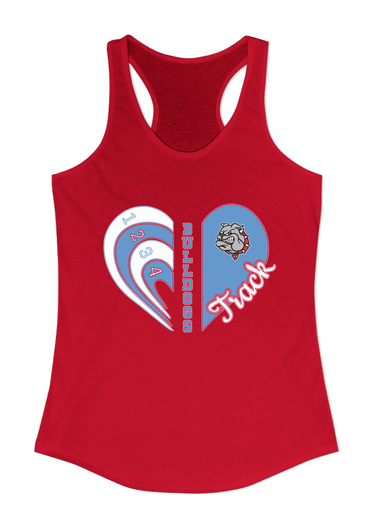 Socorro Bulldogs Heart Track Women's Tank Top