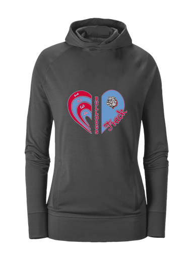 Socorro Bulldogs Heart Track Women's Hoodie