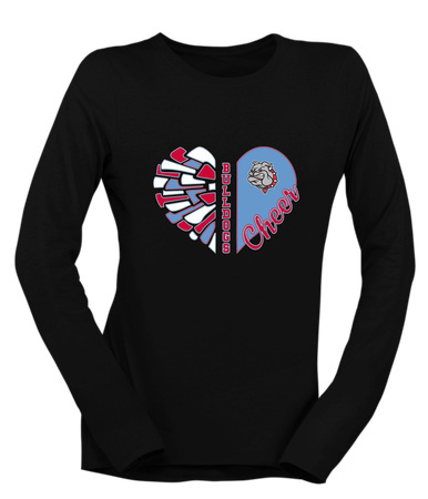 Socorro Bulldogs Heart Cheer Women's Premium LS T-Shirt