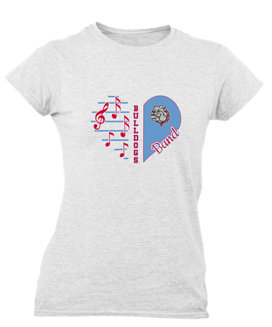 Socorro Bulldogs Heart Band Women's Premium SS T-Shirt