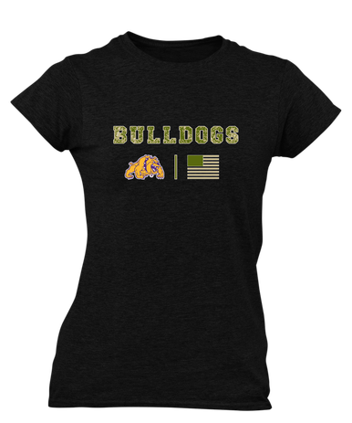 McAllen Bulldogs Camo Flag Women's Premium SS T-Shirt