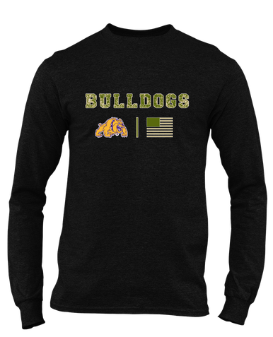 McAllen Bulldogs Camo Flag Men's LS T-Shirt