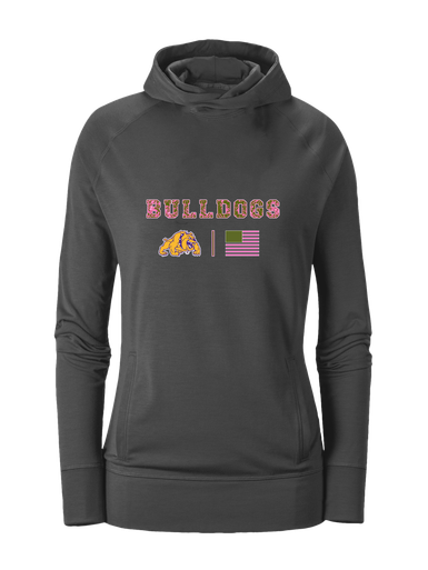 McAllen Bulldogs Pink Camo Flag Women's Hoodie