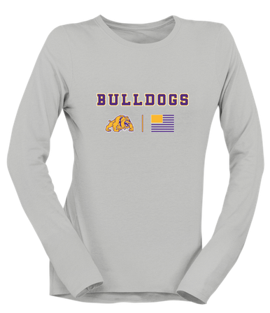 McAllen Bulldogs Team Colors Flag Women's Premium LS T-Shirt