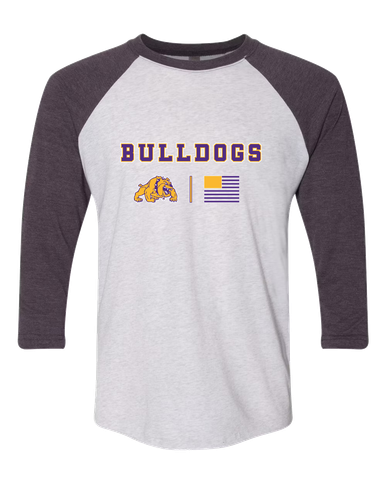 McAllen Bulldogs Team Colors Flag Men's Baseball T-Shirt