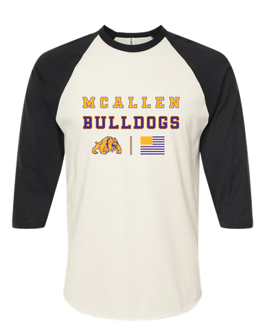 McAllen Bulldogs Spirit Flag Women's Baseball T-Shirt