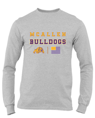 McAllen Bulldogs Spirit Flag Men's Premium LS T-Shirt