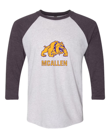 McAllen Bulldogs Mascot #2 Women's Baseball T-Shirt