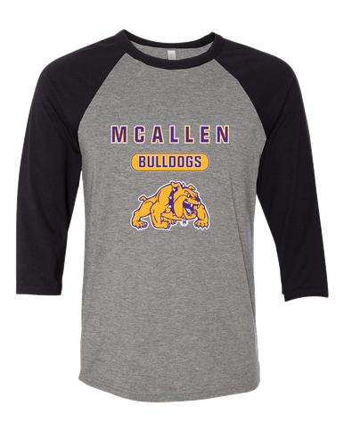 McAllen Bulldogs Mascot #3 Women's Baseball T-Shirt