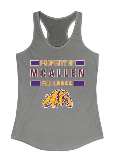 McAllen Bulldogs Property Of Women's Tank Top