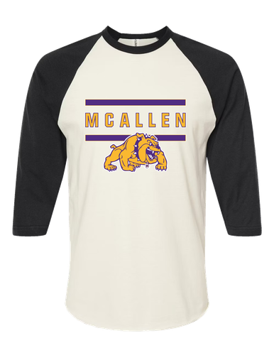 McAllen Bulldogs Mascot #4 Men's Baseball T-Shirt