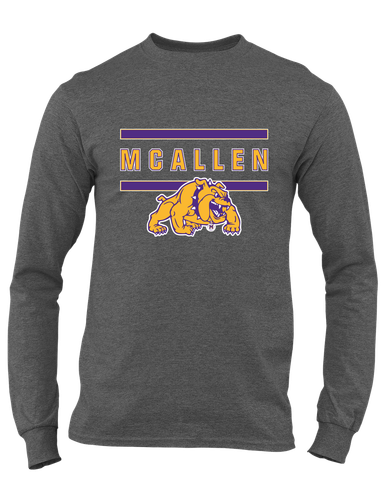 McAllen Bulldogs Mascot #4 Men's LS T-Shirt
