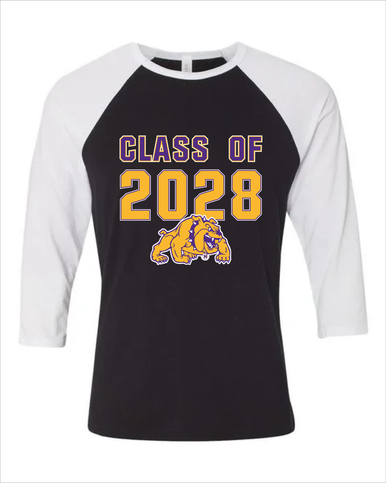 McAllen Bulldogs Class of 2028 Men's Baseball T-Shirt