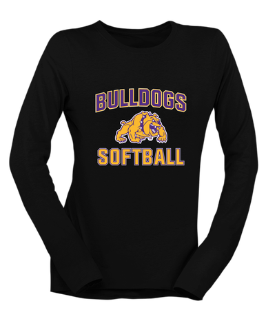 McAllen Bulldogs Softball #1 Women's LS T-Shirt