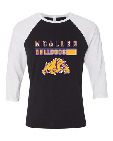 McAllen Bulldogs Mascot #7 Men's Baseball T-Shirt