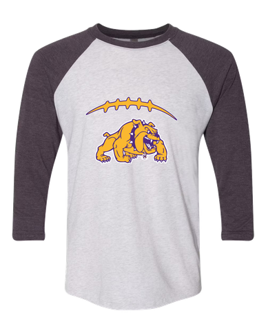 McAllen Bulldogs Football #2 Women's Baseball T-Shirt
