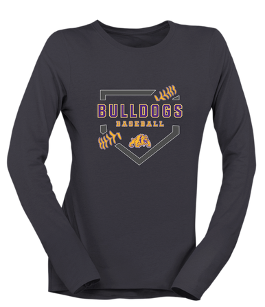 McAllen Bulldogs Baseball #2 Women's Premium LS T-Shirt
