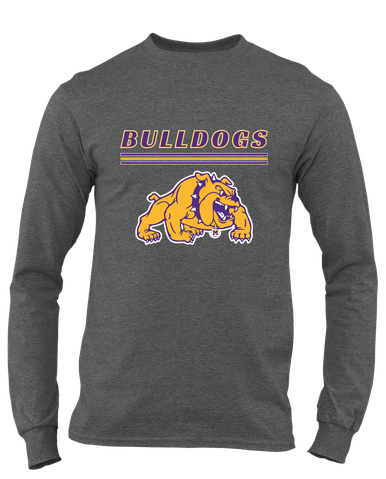 McAllen Bulldogs Mascot #8 Men's LS T-Shirt