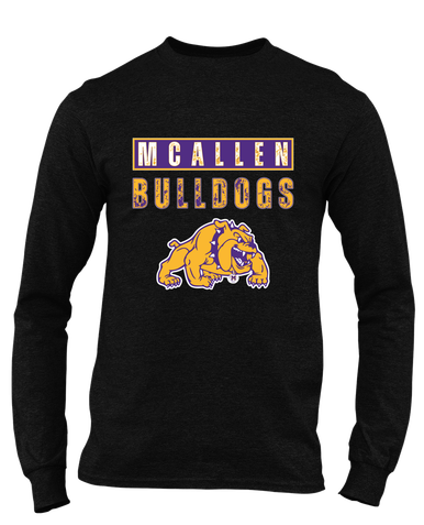 McAllen Bulldogs Mascot #9 Men's LS T-Shirt
