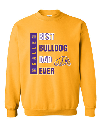 McAllen Bulldogs Best Bulldog Dad Men's Sweatshirt