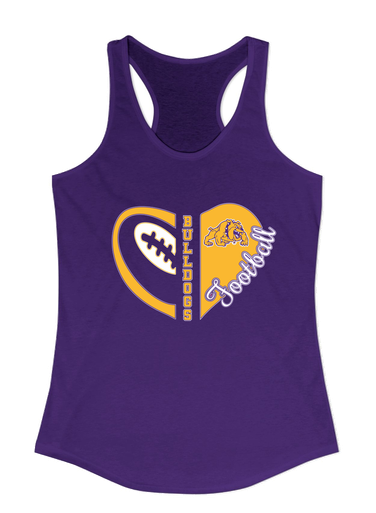 McAllen Bulldogs Heart Football Women's Tank Top