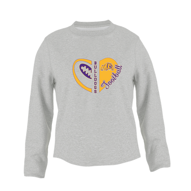 McAllen Bulldogs Heart Football Women's Sweatshirt