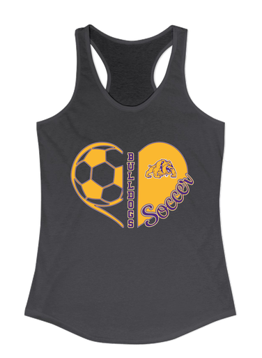 McAllen Bulldogs Heart Soccer Women's Tank Top