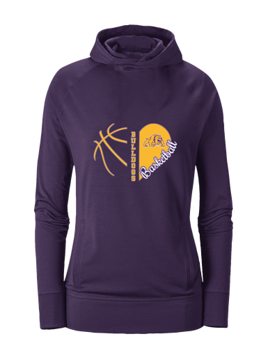 McAllen Bulldogs Heart Basketball Women's Hoodie