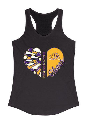 McAllen Bulldogs Heart Cheer Women's Tank Top