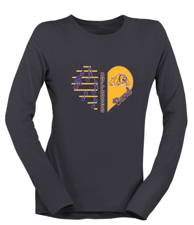 McAllen Bulldogs Heart Band Women's Premium LS T-Shirt