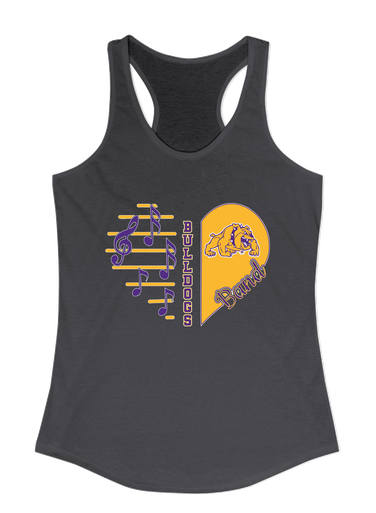 McAllen Bulldogs Heart Band Women's Tank Top