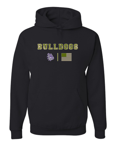 New Haven Bulldogs Camo Flag Men's Premium Hoodie