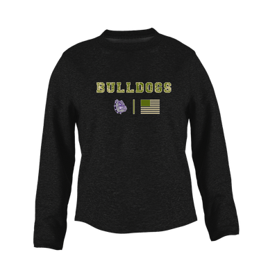 New Haven Bulldogs Camo Flag Women's Sweatshirt