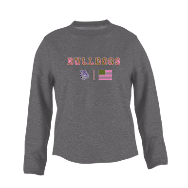 New Haven Bulldogs Pink Camo Flag Women's Sweatshirt