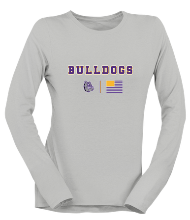 New Haven Bulldogs Team Colors Flag Women's Premium LS T-Shirt