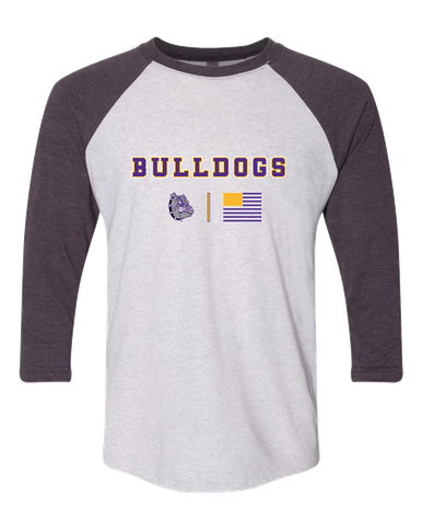 New Haven Bulldogs Team Colors Flag Men's Baseball T-Shirt