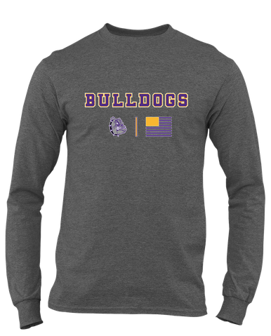 New Haven Bulldogs Team Colors Flag Men's Premium LS T-Shirt