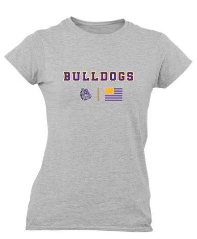New Haven Bulldogs Team Colors Flag Women's Premium SS T-Shirt