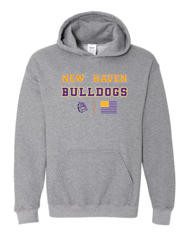 New Haven Bulldogs Spirit Flag Men's Hoodie
