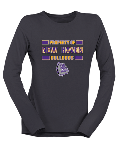New Haven Bulldogs Property Of Women's LS T-Shirt
