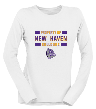 New Haven Bulldogs Property Of Women's Premium LS T-Shirt