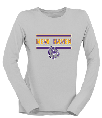 New Haven Bulldogs Mascot #4 Women's LS T-Shirt