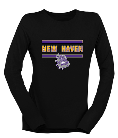New Haven Bulldogs Mascot #4 Women's Premium LS T-Shirt