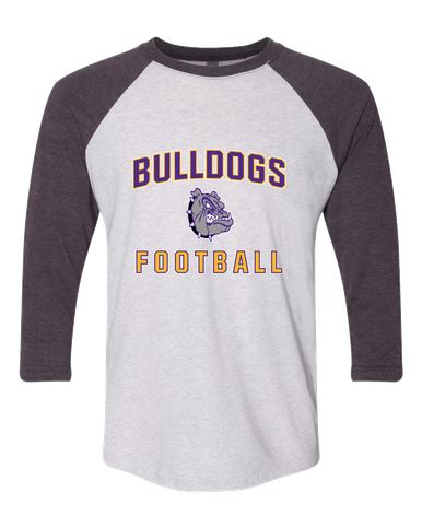 New Haven Bulldogs Football #1 Women's Baseball T-Shirt