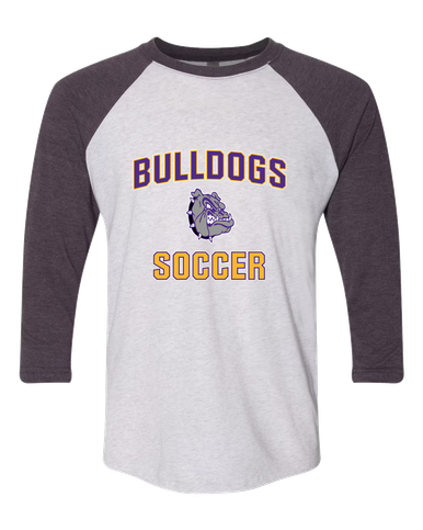 New Haven Bulldogs Soccer #1 Women's Baseball T-Shirt